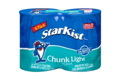 StarKist Chunk Light Tuna in Water, 5 oz Can, Pack of 8