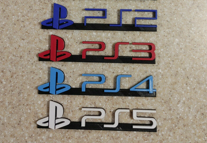 PlayStation PS2 PS3 PS4 PS5 video game logo sign decoration ~8.25