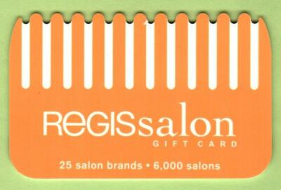 REGIS SALON Orange Comb 2007 Die-Cut Gift Card ( $0 ) 