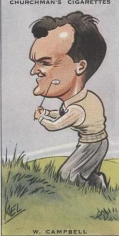 1931 Churchman's Prominent Golfers - William Campbell #6