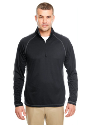 Ultra Club Men's Cool & Dry Sport Quarter Zip Pullover