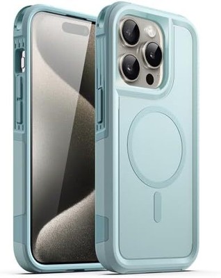 Case for iPhone 15 Pro Max 6.7-Inch Compatible with MagSafe, Heavy Duty Dual-Lay