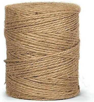 10m-1000M Natural Brown Twine String Shank Craft Jute Christmas Packing 3ply 2mm