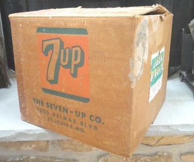 1964 SEVEN-UP EXTRACT bottlers concentrate shipping container JACK FROST SODA