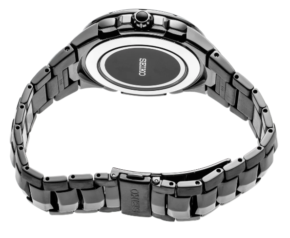 Pre-owned Seiko Coutura Radio Sync Solar Chronograph 44.5 Mm Black Dial Men's Watch Ssg021