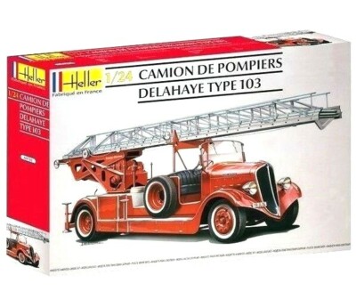 Heller 1:24 Camion De Pompiers Delahaye Type 103 Fire Truck Model Kit