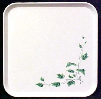St Regis Serve Dish USA English Ivy Enamel Dining Tray Set 8 Pieces Vintage