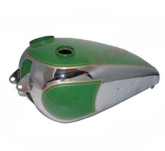 BSA B31 Petrol Fuel Tank With 120 kph Speedo & Cap Green Paint Chrome Plated  