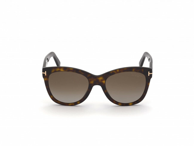 Pre-owned Tom Ford Wallace Ft0870 52h Dark Havana/polarized Brown 54 Mm Tf 870