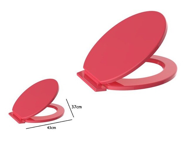 Sedile Coprivaso Wc Water Copriwater Bagno In Pvc Universale Rosso Corallo dfh