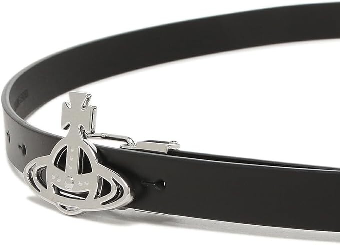 Pre-owned Vivienne Westwood Orb Buckle Belts Color Black Silver Men's From Japan Rz