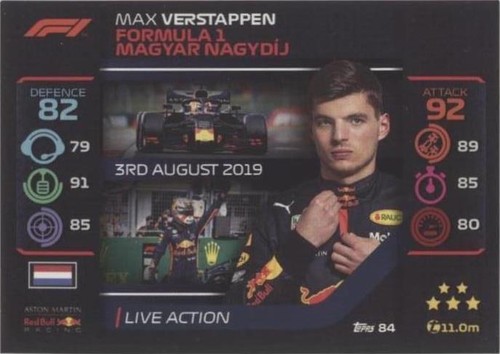 2020 Topps Chrome F1 Sapphire Edition MAX VERSTAPPEN #143