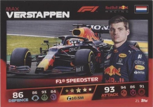 2021 Topps F1 Turbo Attax - Max Verstappen #21