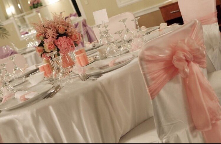 65p Chair Cover Sash Hire Wedding Party Cheap Table Cloths