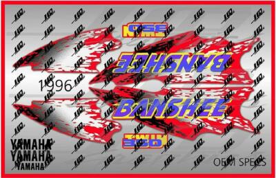 1996 yamaha banshee full graphics kit decals stickers THICK AND HIGH GLOSS