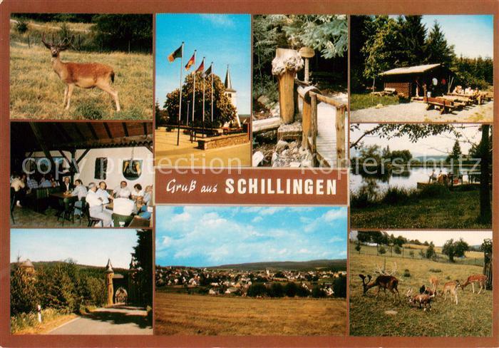 73672762 Schillingen Gaststaette Fahnen Huette Seepartie Stadttor Panorama Wildg