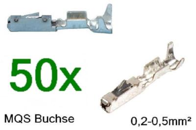 25x MQS Quadlock System Male Crimp Pins - 0.50-0.75mm² / 18-20 AWG - For Automotive