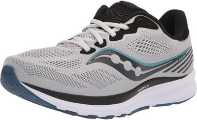 

Мужские беговые кроссовки Saucony Ride 14, туман/черный/шторм, 11,5 D(M) США, Fog/black/storm