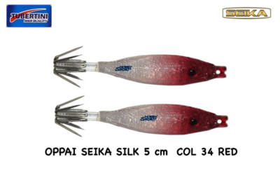 OPPAI SEIKA IN SETA 5 CM - TATAKI FISHING  COL 34 RED PESCA CALAMARO conf 2 pz