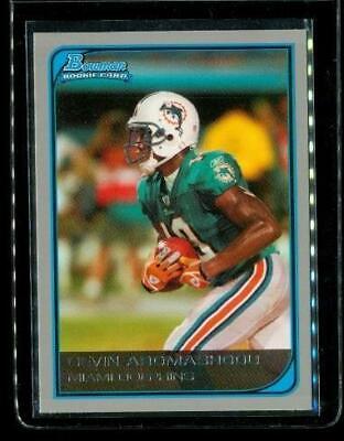 2006 TOPPS BOWMAN ROOKIE Football Card #166 DEVIN AROMASHODU Miami Dolphins. rookie card picture
