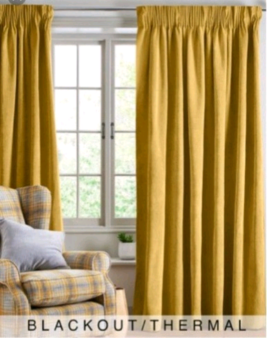 Next Yellow Mustard Blackout Thermal Curtains In Brighton East