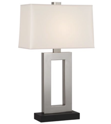 Robert Abbey 104XAS Doughnut Table Lamp silver shade not included
