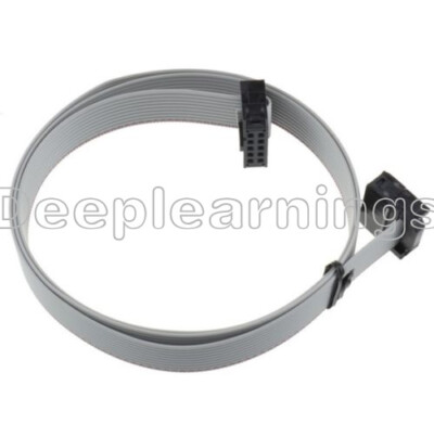 70CM 10 Pin USBISP USBASP JTAG AVR Download wire 10P Ribbon Cable 2.3ft 2.54mm