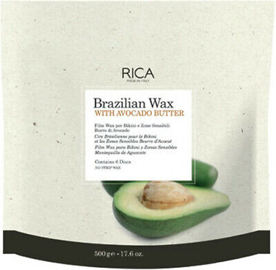 Rica Brazilian Avocado Wax no strip wax (Discs) 500ml + Freebie