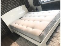 Double bed fantastic white gloss used as spare so great condition mattress available if required.