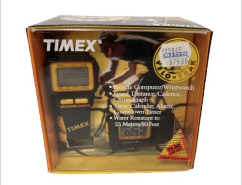 Timex Velo Trak Vintage Bicycle Computer Cadence Watch Nos Cycle Bike Nib 1987