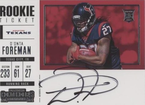 2017 Panini Contenders D'onta Foreman #358