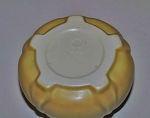 1929 Rookwood Art Deco Mustard Yellow Jardiniere Stylized Floral Pattern #1643