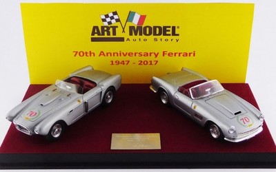 ART MODEL ART374 Ferrari 340 Mexico et 250 California Argent 70 ans 1947 1/43