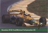 1992 Grid Motorcard Formula 1 - Michael Schumacher #18
