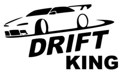 1x  Drift King Autoaufkleber  Sticker 16x9cm Racing Film Tuning Driften Rennen