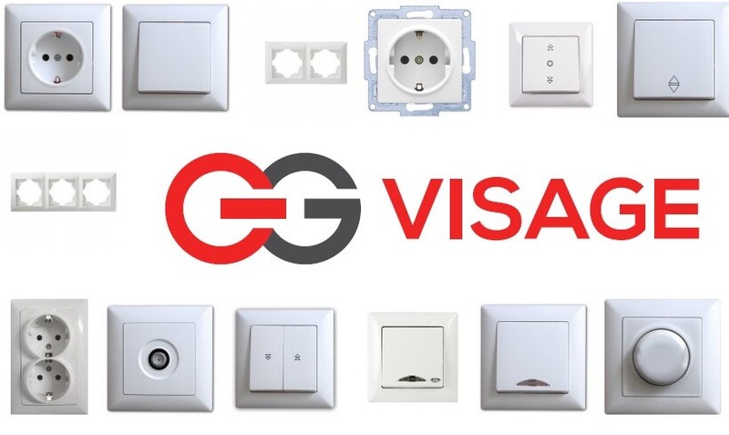 Gunsan Visage Steckdose Schalter Wechselschalter Taster Sat Cat Rahmen Weiss