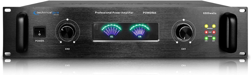 Technical Pro Professional Portable PA System, 2 Channel Digital Stereo Power Am