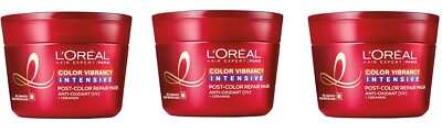 (3) LOreal Paris Hair Color Vibrancy Intensive Post-Color Repair Mask 8.5oz Each