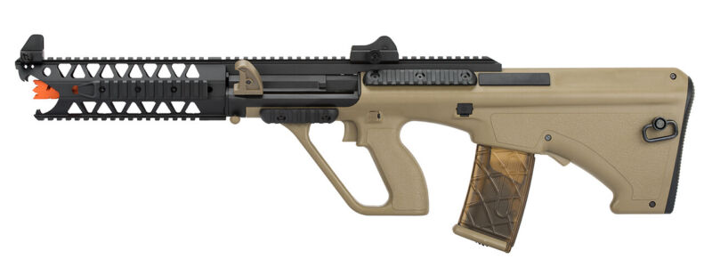 Army Armament AUG 9" Raptor Polymer AEG Airsoft Rifle (Tan)