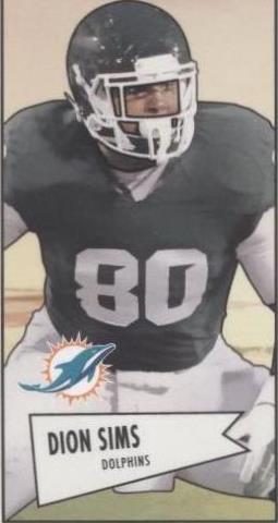2013 Bowman Dion Sims #52B-DS
