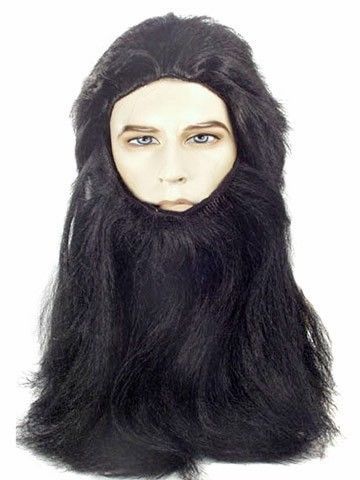 Homem e Mulher das Cavernas Costume Wigs e Bigodes