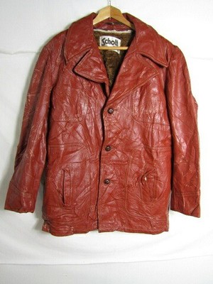 Schott ブラウンレザージャケット　USA製　vintage 80's SCHOTT LEATHER A-2 style ZIP JACKET,USED/VINTAGE (Men's