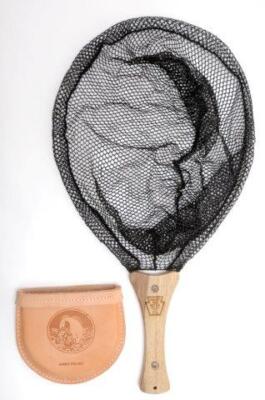 Handy Pak Net - Vintage Teak Wood / Leather MADE IN USA.