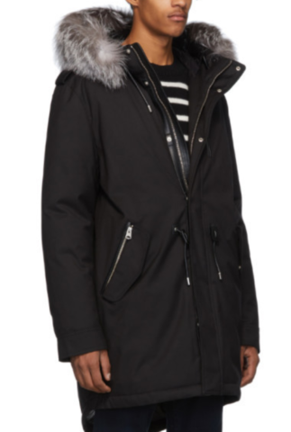 Pre-owned Mackage Moritz Dr Men's Parka With Removable Natural Fur Trim Brand With Tag In Black / Navy / Camel