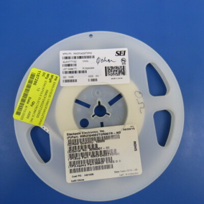 STACKPOLE ELECTRONICS INC  RMCF0402ZT0R00 Qty of 4250 per Lot 0 OHMS JUMPER 0.06