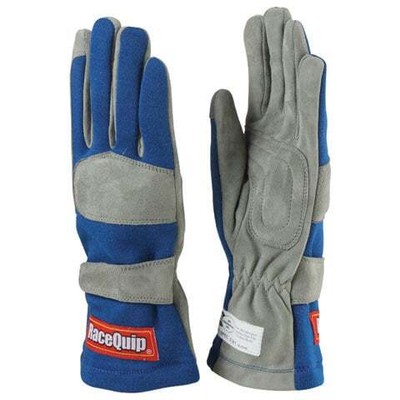 RaceQuip  351022RQP 351 Series Driving Gloves - SFI 3.3/1 - Blue/Gray - Small