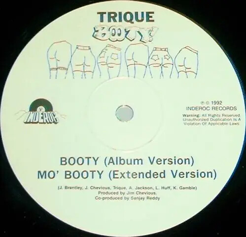 Trique Booty Vinyl Single 12inch Near Mint Inderoc