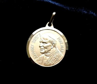 Saint Catholic 925 Silver Charm Pendant Pope John Paul II Medal Charm Pendant John Paul II Patron of The World Youth Days