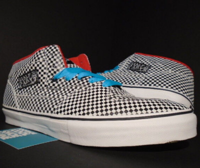 2009 VANS HALF CAB SUPREME CHECKERS SK8-HI WHITE BLACK RED ERA S VN-0XTXBLK 11.5