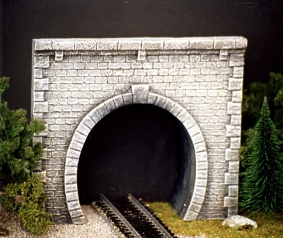 NINIVE 10H Portale galleria binario unico tunnel per diorama ferroviario H0 1:87